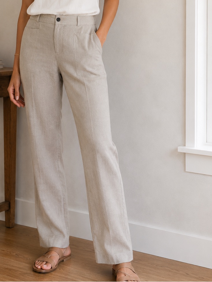 Joseph Rocket Straight Leg Linen Blend Pants Sz. 38 (Us 6)
